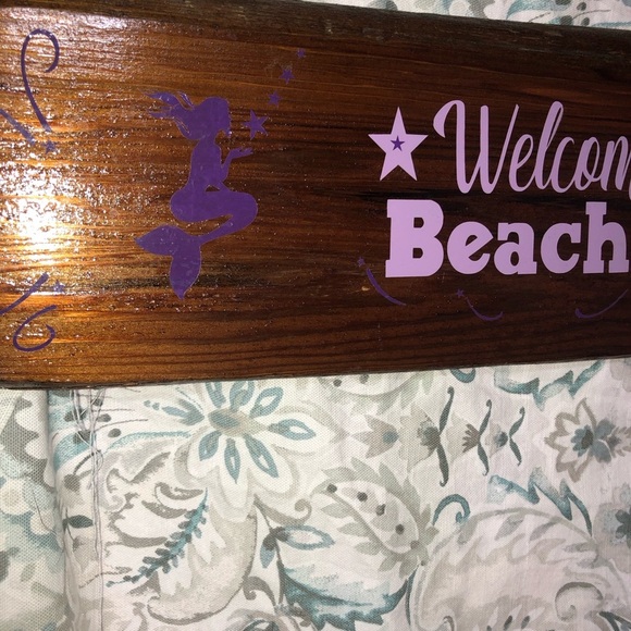 Cedar driftwood sign . Welcome to the beach house. Varnished —new - Picture 5 of 8